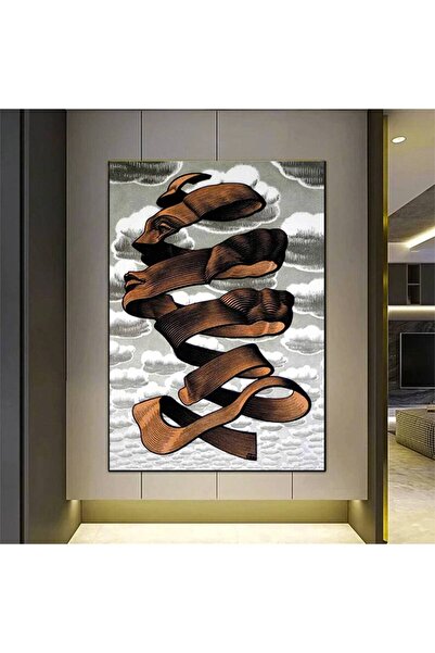 idora Moderni 3D platneni poster u stilu MC Eschera, platno sa temom ljudskog...
