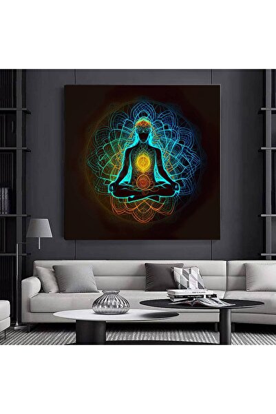 idora Indijski Buddha platno poster print; Meditacija; 7 čakri; Joga; Zidna u...