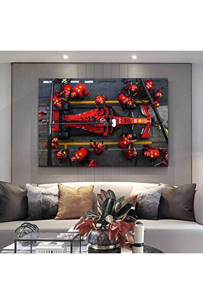 idora Kanvas Duvar Sanatı; Duvar Dekoru; Büyük Kanvas; Formula 1 Pit Stop; F1...