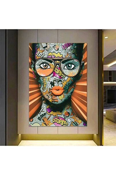 idora Ženska pop art grafitna platna, šareni zidni dekor, ženska platna u Ban...