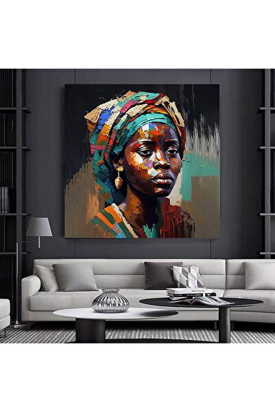 idora Šareno platno sa afričkom ženom, afroamerička umetnost, moderna umetnič...