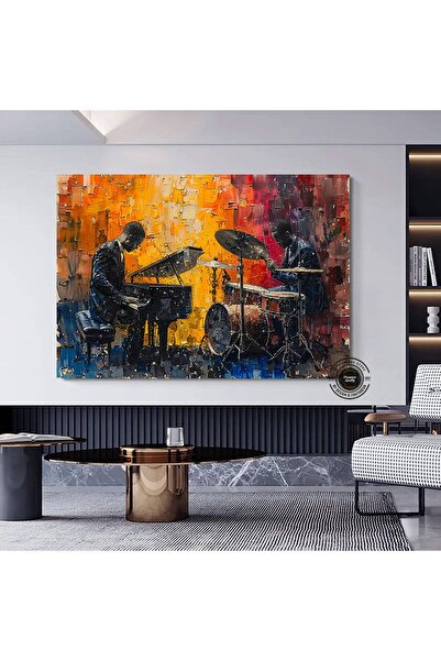 idora Jazz zidna umetnost, otisci muzičara, apstraktno moderno platno sa temo...