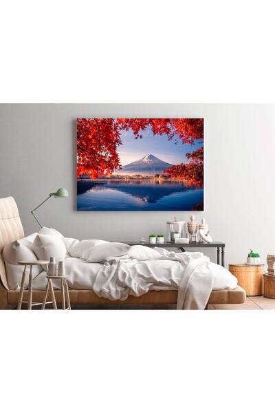 idora Japon Kanvas Tablo – Kiraz Çiçeği Dekoru; Ağaç Baskılı Japon Posteri; A...