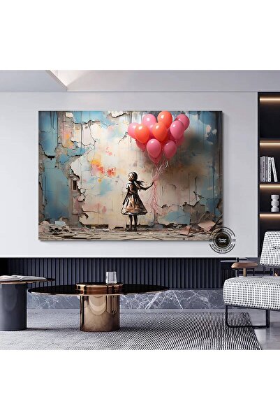 idora Balon devojka pop art platno, Banksy umetnost, balon devojka grafiti, u...