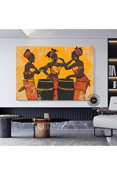 idora Afrika Soyut Sanat Çerçeveli Poster; Afrika Duvar Sanatı; Afrikalı Kadı...