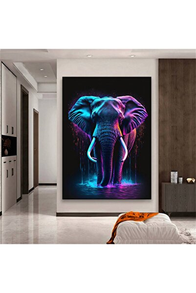 idora Apstraktni višebojni poster sa slonom, grafit sa slonom, šareni dekor s...