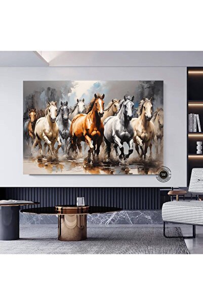 idora Soyut At Resmi Kanvas Üzerinde, Büyük At Duvar Sanatı Baskısı Renkli Soyut Duvar Sanatı