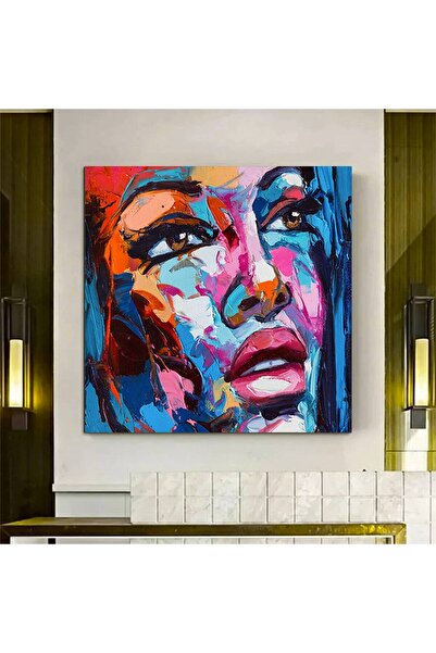 idora Ženski portret, akvarel na platnu, šareni ženski moderni zidni dekor
