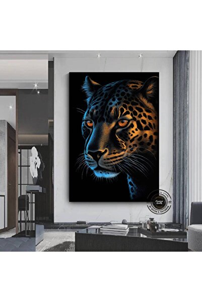 idora Jaguar izbliza na platnu, poster sa divljim životinjama, apstraktni pok...
