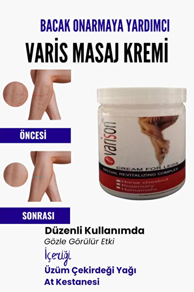 Genel Markalar Var.is Bölgesi Için Bacak Onarmaya Yardımcı Ve Besleyici Varison Masaj Kremi 200 ml