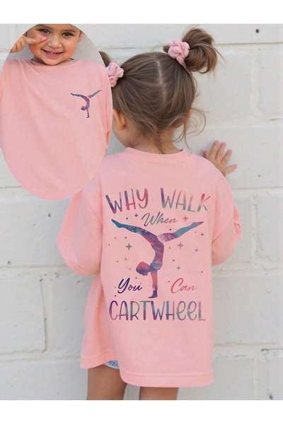 SVART WEAR Μπλουζάκι CartWheel με τύπωμα για κορίτσια από 100% βαμβάκι