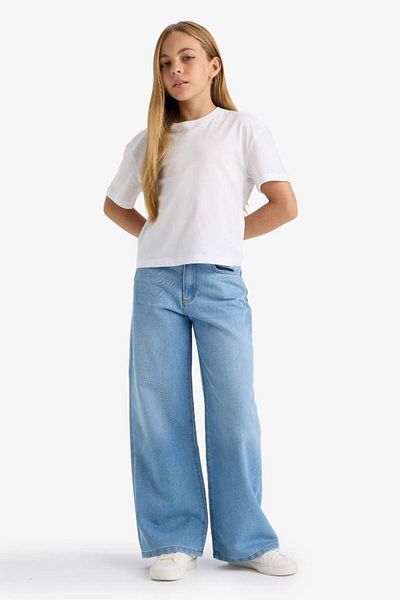 DeFacto New Season Girl's Wide Leg Wide Leg Jean Trousers