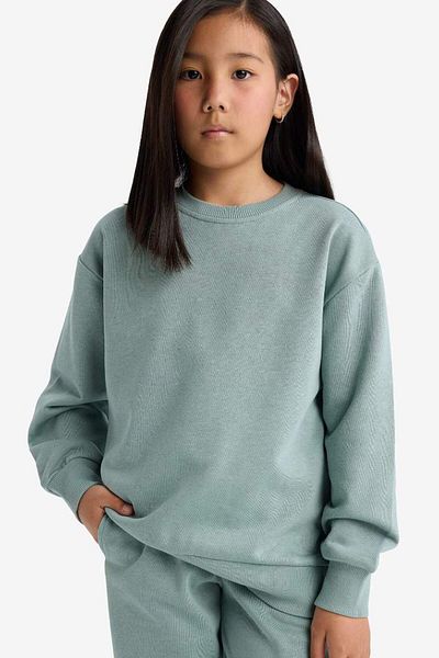 DeFacto New Season Girl's Relax Fit Crew Neck Basic Plain School Sweatshirt