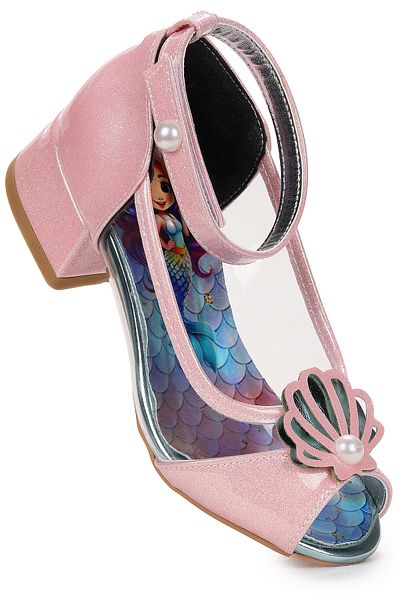 Kiko Kids Mermaid Transparent Open Toe Girls' Heeled Evening Dress Shoes