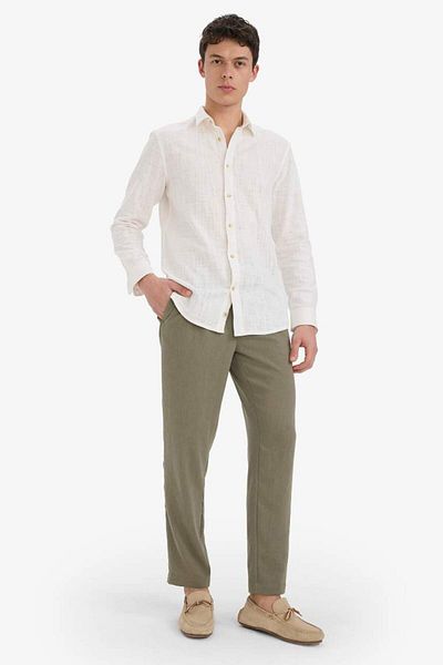 DeFacto New Season Relax Fit Short Leg Linen Look Trousers