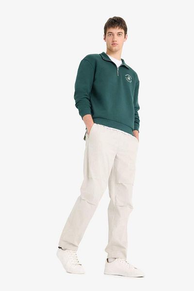 DeFacto New Season 100% Cotton Wide Leg Parachute Trousers