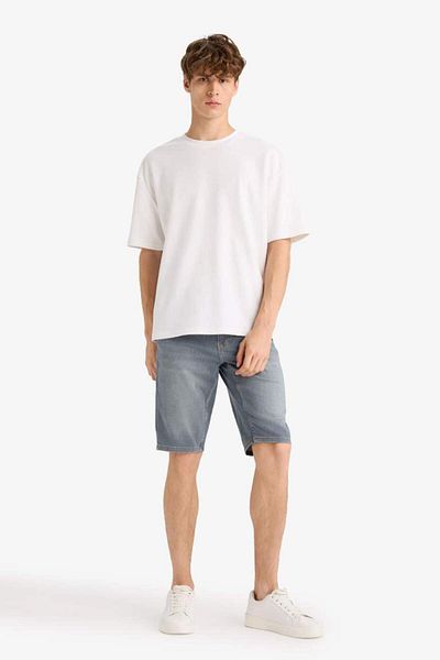 DeFacto New Season Slim Fit Slim Fit Jean Bermuda Shorts