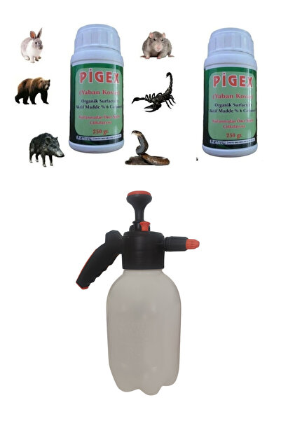 pigex Domuz Yılan Yabani Hayvan Kovucu 250GR 2 Adet/2Lt Uygulama Pompası