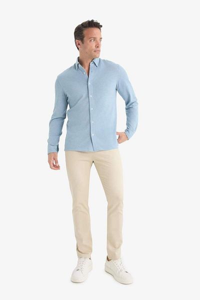 DeFacto New Season Slim Fit Slim Fit Narrow Leg Textured Trousers
