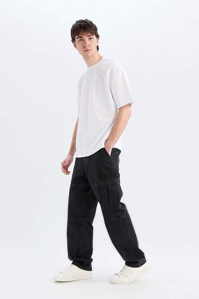 DeFacto New Season 100% Cotton Relax Fit Straight Leg Jean Trousers