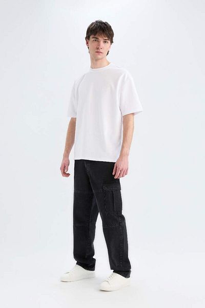DeFacto New Season 100% Cotton Relax Fit Straight Leg Jean Trousers