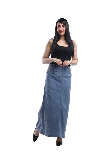 SUGA Flex Denim Maxi Skirt for Summer
