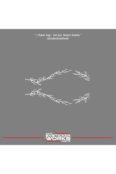 ARONA Mondial Drift L Sticker Middle Chassis Lightning Bolt Sticker Pattern Decor Sticker