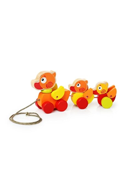 CUBIKA Jucărie pentru copii CUBIKA, Rățușcă cu rățuște, De tras, Lemn