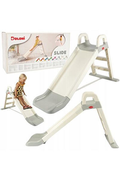 Doloni Tobogan pentru copii 140 cm, alb-gri, stabil, pentru utilizare în inte...