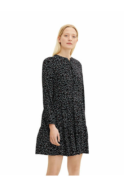 Tom Tailor Pletené šaty pro ženy v černé barvě