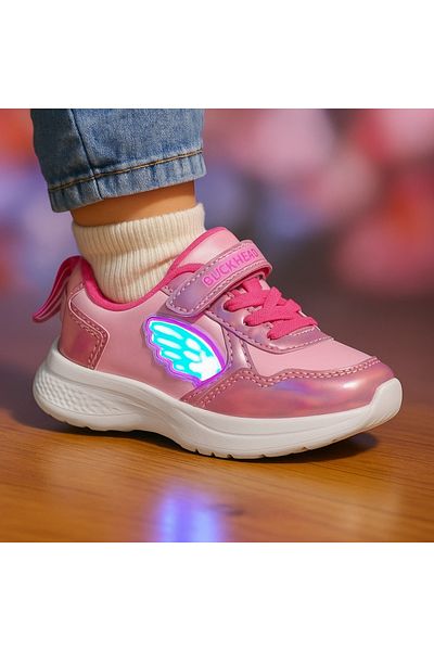 BUCKHEAD Girl's Super Light Flex Foam Sneakers, Velcro Sneaker