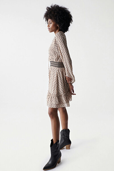 Salsa Dámské šaty v béžové barvě