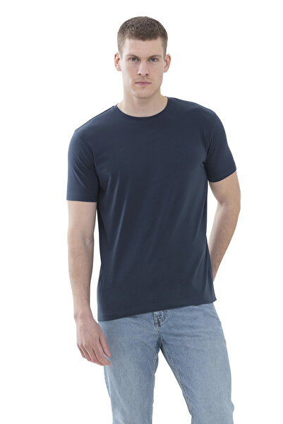 MEY Rundhals T-Shirt für Herren in blau
