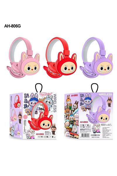 Toybox Labubu Wireless Stereo Headset Ah806G Bluetooth Over Ear Headphones With Mic For Music And Gaming