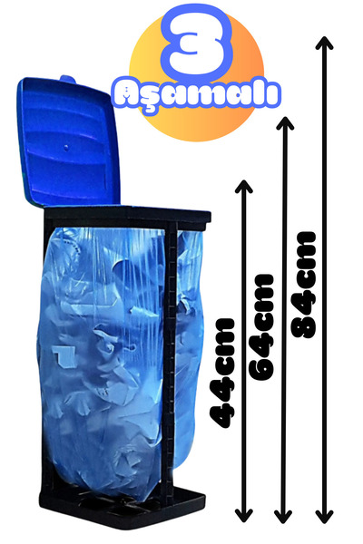 AboutThePerfect Yükseklik Ayarlı Taşınabilir Geri Dönüşüm Sepeti, Dış Mekan, ...