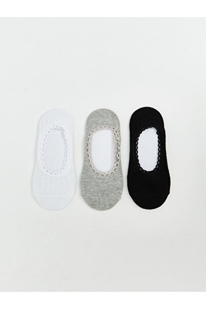 LC Waikiki Γυναικείες κάλτσες μπαλαρίνας με δαντέλα 3 τεμαχίων