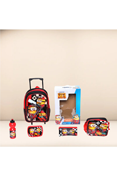 Marvel مجموعة من 5 قطع من حقائب الظهر بعجلات ومقبض تلسكوبي وسحاب مطبوع عليها ...