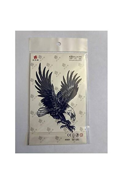 Genel Markalar Kartal Saldırısı 18x11 cm 1 Aylık Yarı Kalıcı Yapıştırma Geçici Dövme