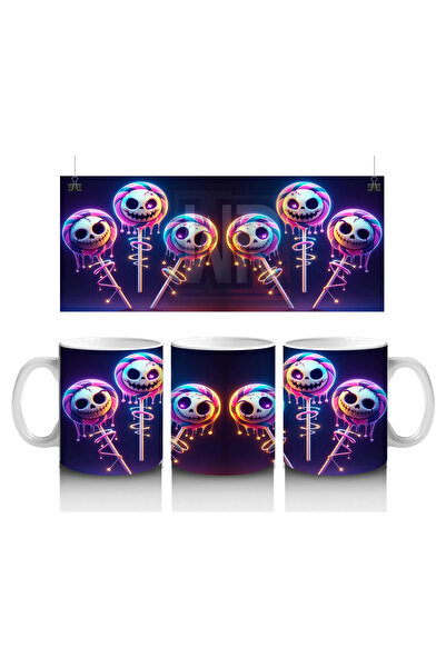 Wisdom Rain كوب مطبوع خاص للهالوين للأطفال مع أشباح تمسك بالبالونات والبطاطا