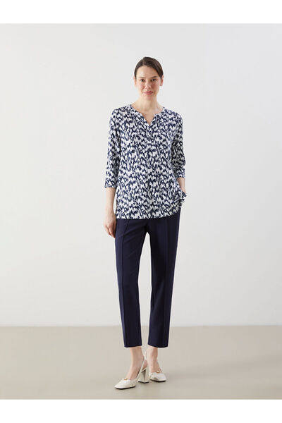 LC Waikiki Wacky Collar Patterned Women's Blouse