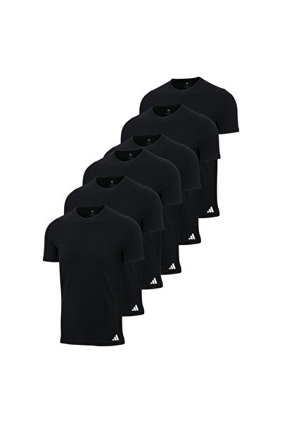 adidas Herren T-Shirt, 6er Pack - Crew Neck Shirt, Active Core Cotton, einfarbig