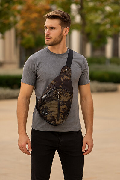 Artıbir Tekstil İmalat Kamuflaj Desenli Unisex Tek Askılı Göğüs ve Çapraz Çanta