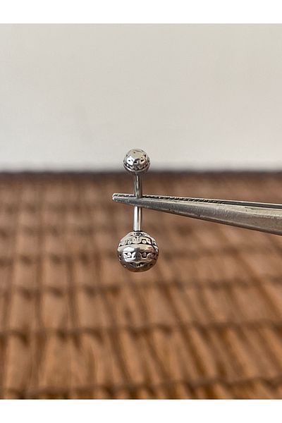 Rupen Kraft 316 L Surgical Steel Ethnic Pattern Ball Belly Button Piercing