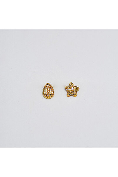 Piercing by Sever Kombin Midye ve Deniz Yıldızı Çelik Piercing… Altın Renkli,...