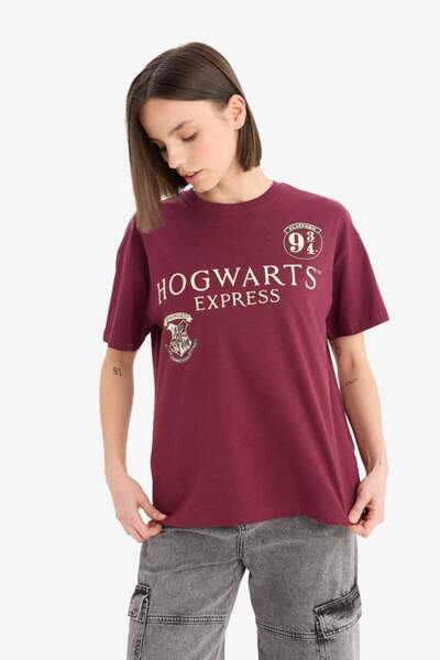 DeFacto Coool Harry Potter Oversize Wide Fit Back Printed Short Sleeve T-Shirt E9850Ax25Au