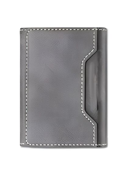 ماركة غير محددة Simple Foldable PU Leather Credit Card Holder for iPhone Solid Magnetic Phone Wallet