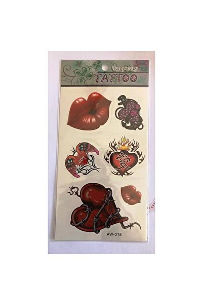 Lavmi Yapıştırma Sticker Dövme Dudak Geçici Dövmesi