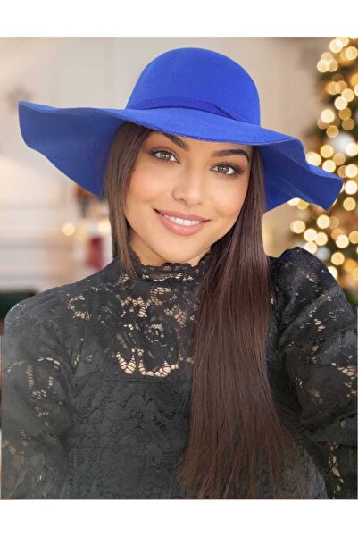 Confortino Palarie dama din fetru cu boruri mari - marime UNICA, REGLABILA