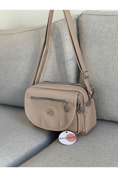 BAGLOVİS Four Pocket Flows Mink Women's Bag En25 Boy20