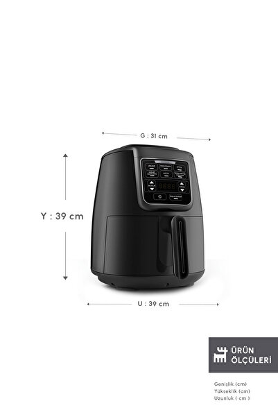 Karaca Air Pro Cook Köz Xl Airfryer Black Shine